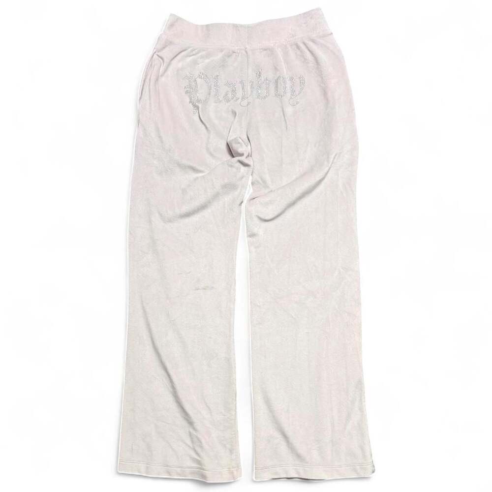 Playboy Rhinestone Velour Lounge Pants Pink Size XS